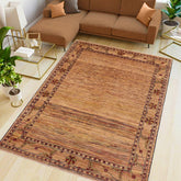 handmade Modern Gabbeh Beige Blue Hand Knotted RECTANGLE 100% WOOL area rug 9  x 10